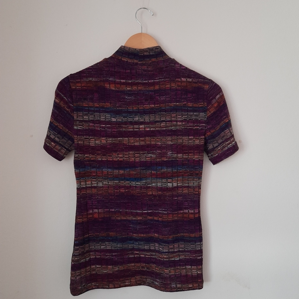 ● Philosophy | Turtle neck Etnic print Top - Picture 3 of 8